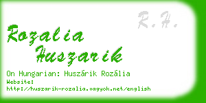 rozalia huszarik business card